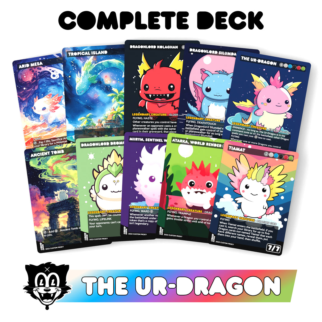 The Ur-Dragon – 5-Color Dragon Tribal | MTG Commander EDH Proxy Deck | 100 Card Ready-to-Play