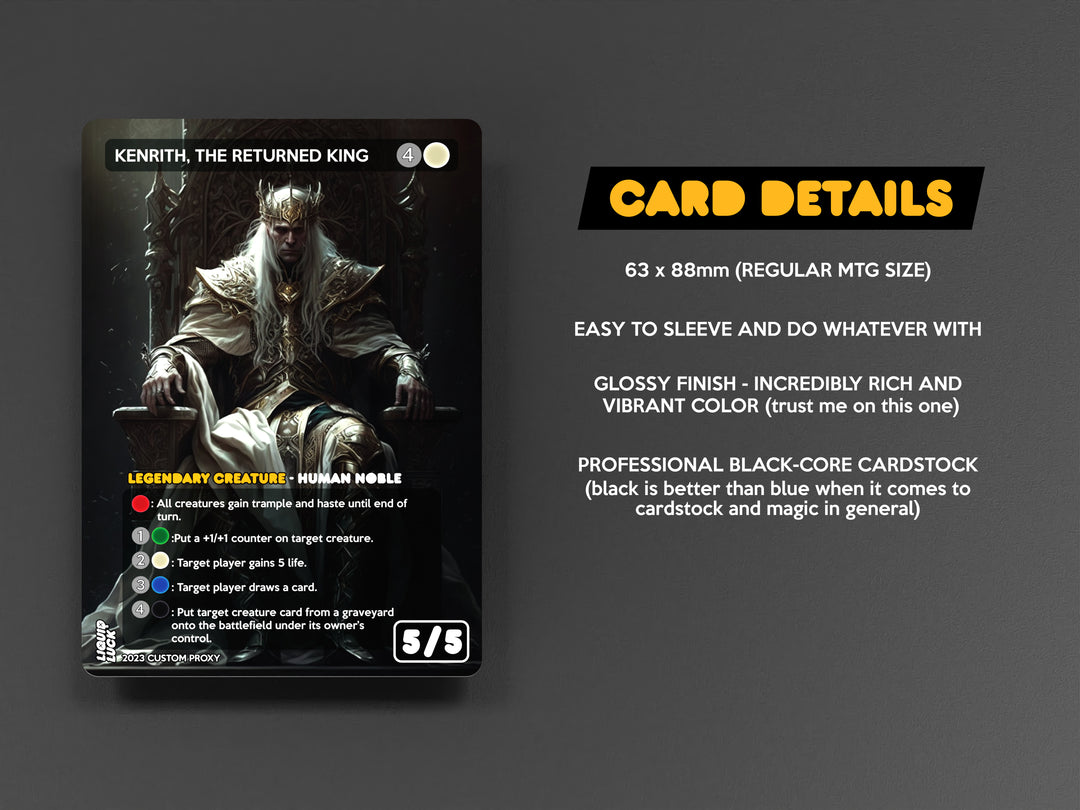 Kenrith, the Returned King – 5-Color Value Engine | MTG Commander EDH Proxy Deck | 100 Card Ready-to-Play