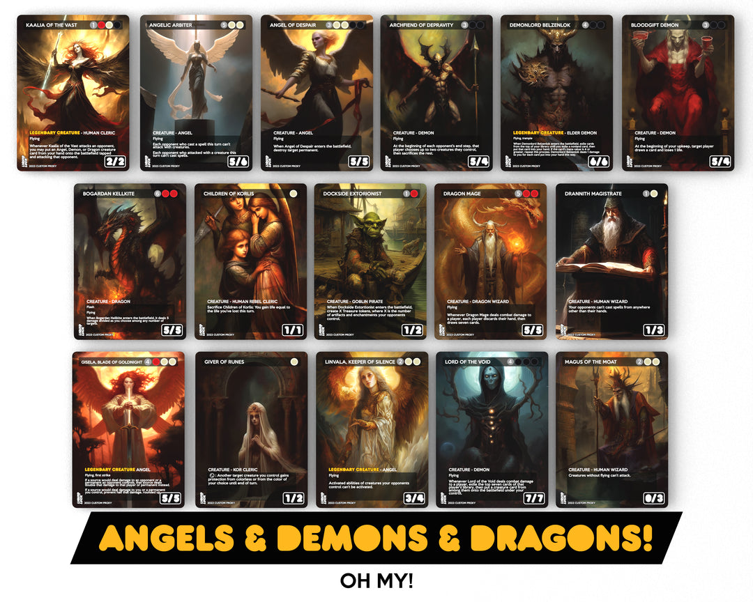 Kaalia of the Vast – Angel Demon Dragon Tribal | MTG Commander EDH Proxy Deck | 100 Card Ready-to-Play