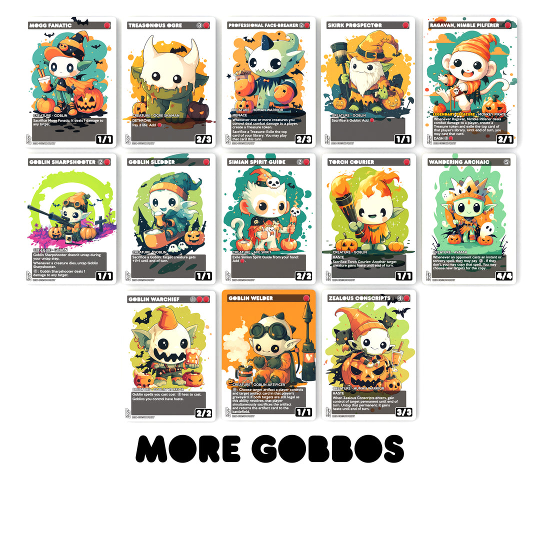 Krenko, Mob Boss – Goblin Tribal Token Swarm | MTG Commander EDH Proxy Deck | Chibi Cute Halloween Theme | 100 Card Ready-to-Play