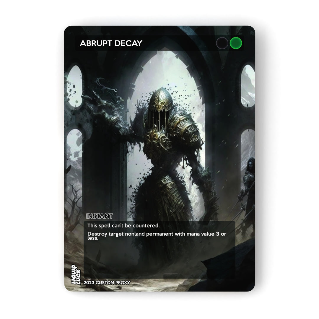 Abrupt Decay