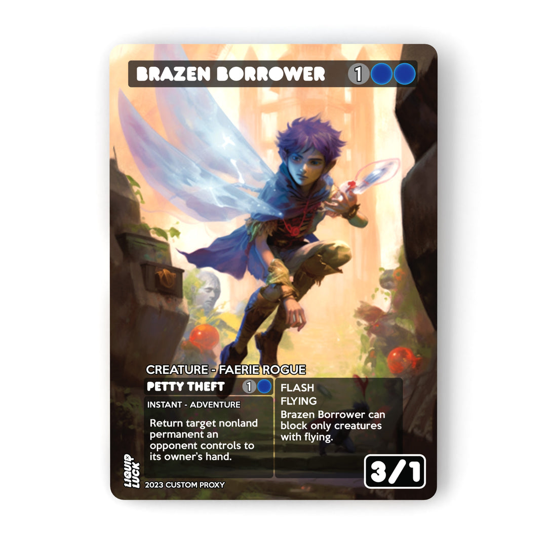 Brazen Borrower // Petty Theft MTG Proxy