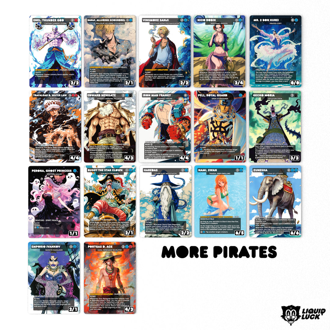 Admiral Brass - One Piece Pirate Tribal – Anime Themed MTG Commander EDH Proxy Deck | 100 Card Ready-to-Play