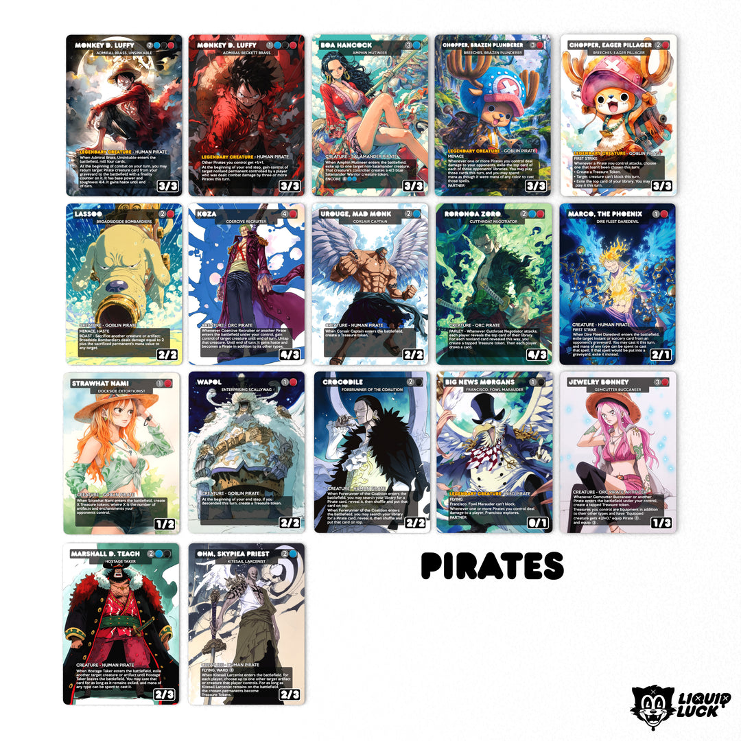 Admiral Brass - One Piece Pirate Tribal – Anime Themed MTG Commander EDH Proxy Deck | 100 Card Ready-to-Play