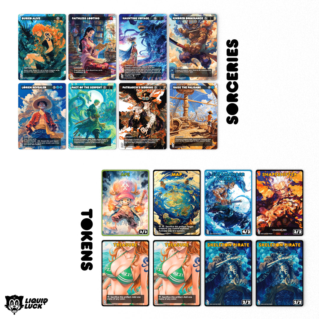 Admiral Brass - One Piece Pirate Tribal – Anime Themed MTG Commander EDH Proxy Deck | 100 Card Ready-to-Play