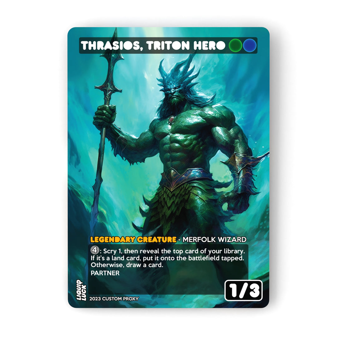 Thrasios, Triton Hero MTG Proxy