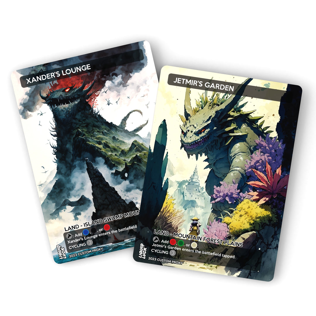 MTG Proxy Triome Land Set – 10 Card Ready-to-Play Collection – Stunning Custom Artwork – 100% USA Made