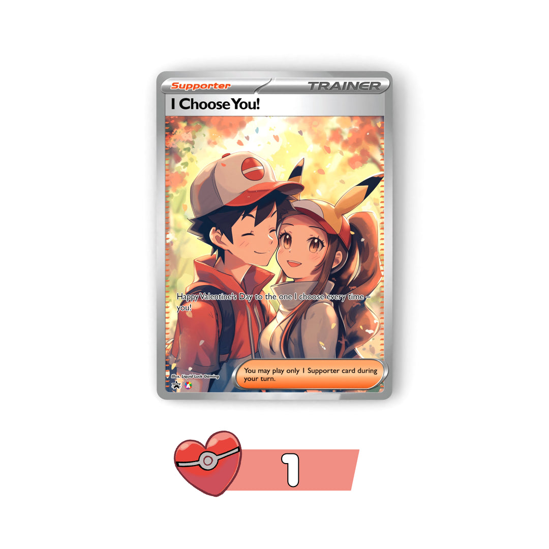 Custom Pokemon Valentines Card | Custom Fan-Art Pokemon Cards | Cute a Liquid Luck Custom Pokemon Valentines Card | Custom Fan-Art Pokemon Cards | Cute a Liquid Luck
