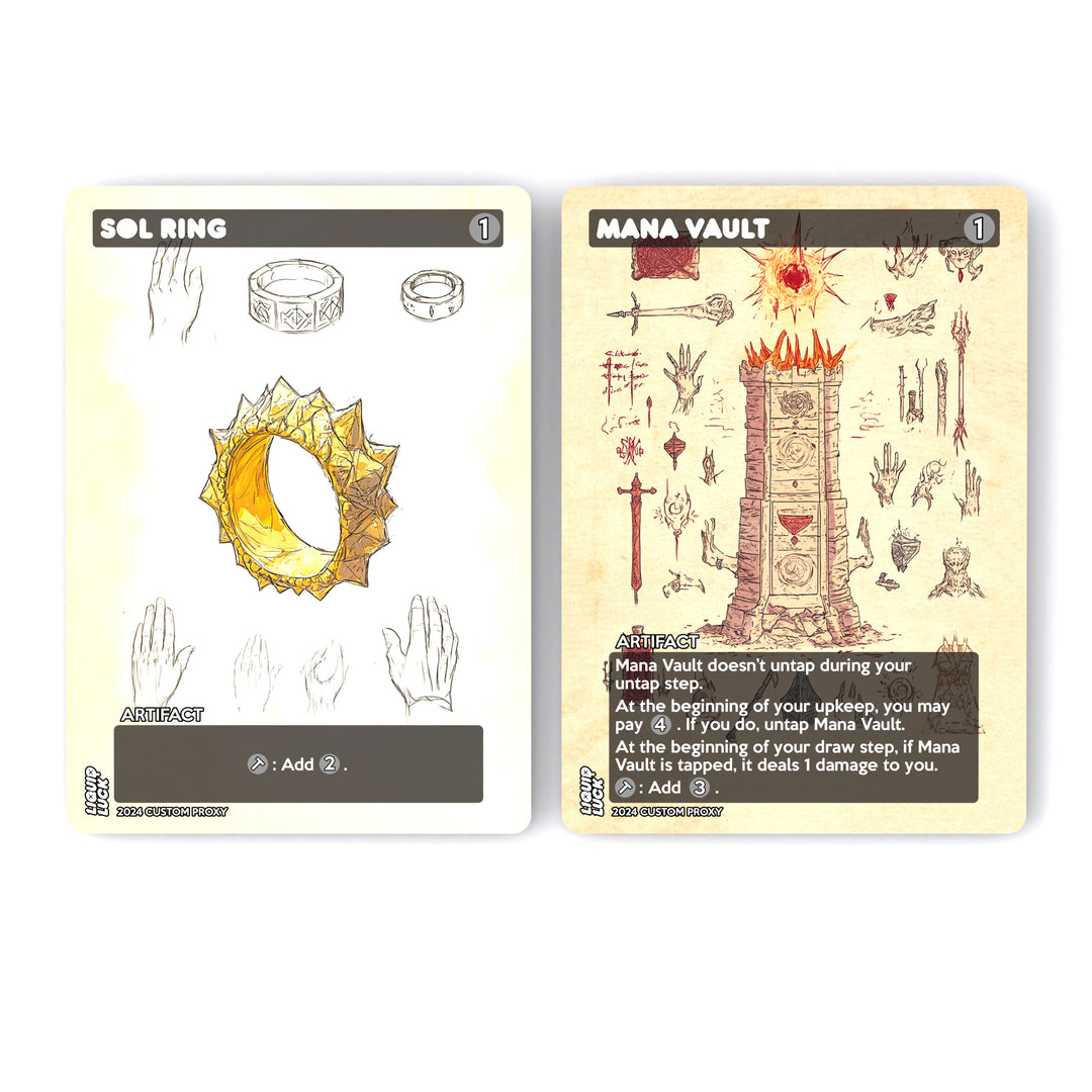 Vintage Mana Rock Artifact Proxy Bundle for EDH