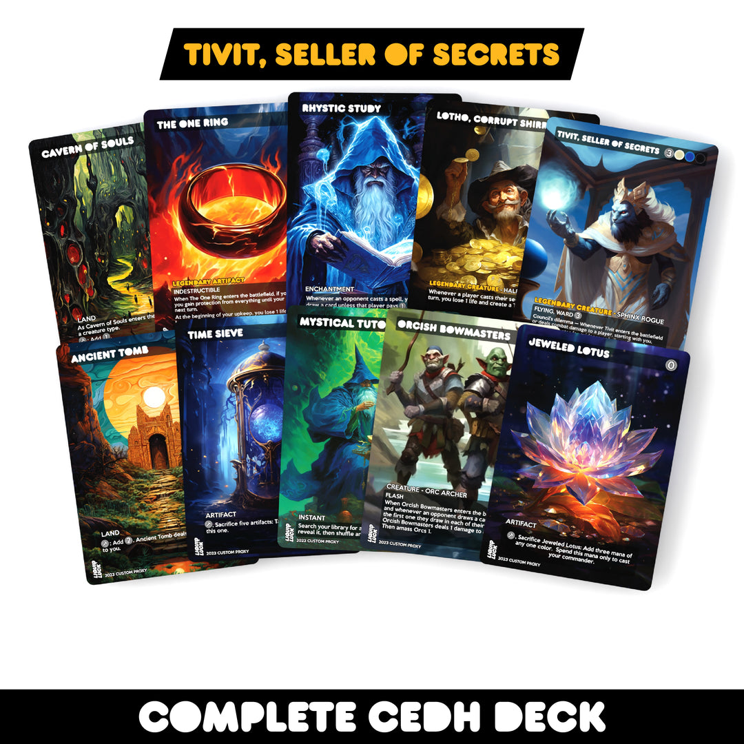 Tivit, Seller of Secrets MTG cEDH Commander Proxy Deck