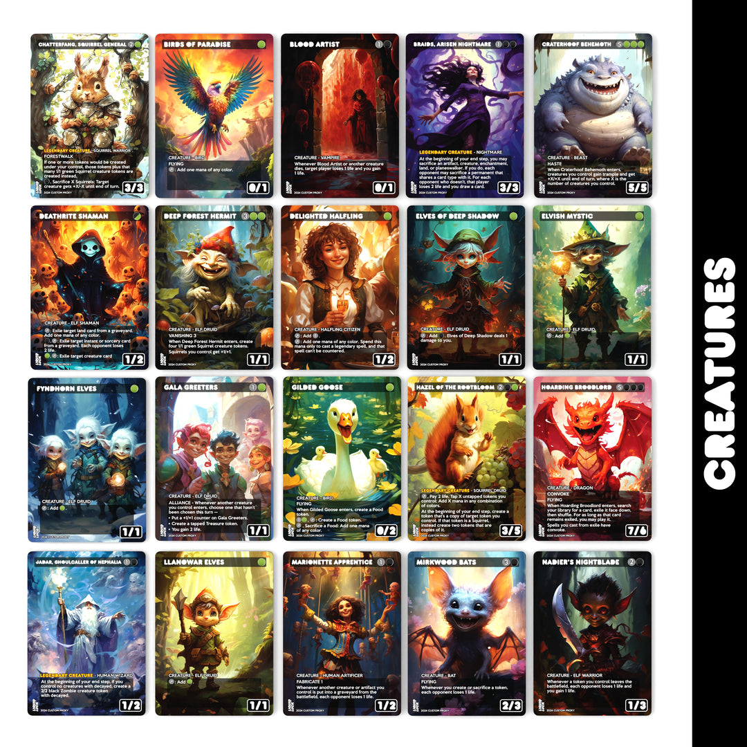 Chatterfang, Squirrel General MTG EDH Commander Proxy Deck