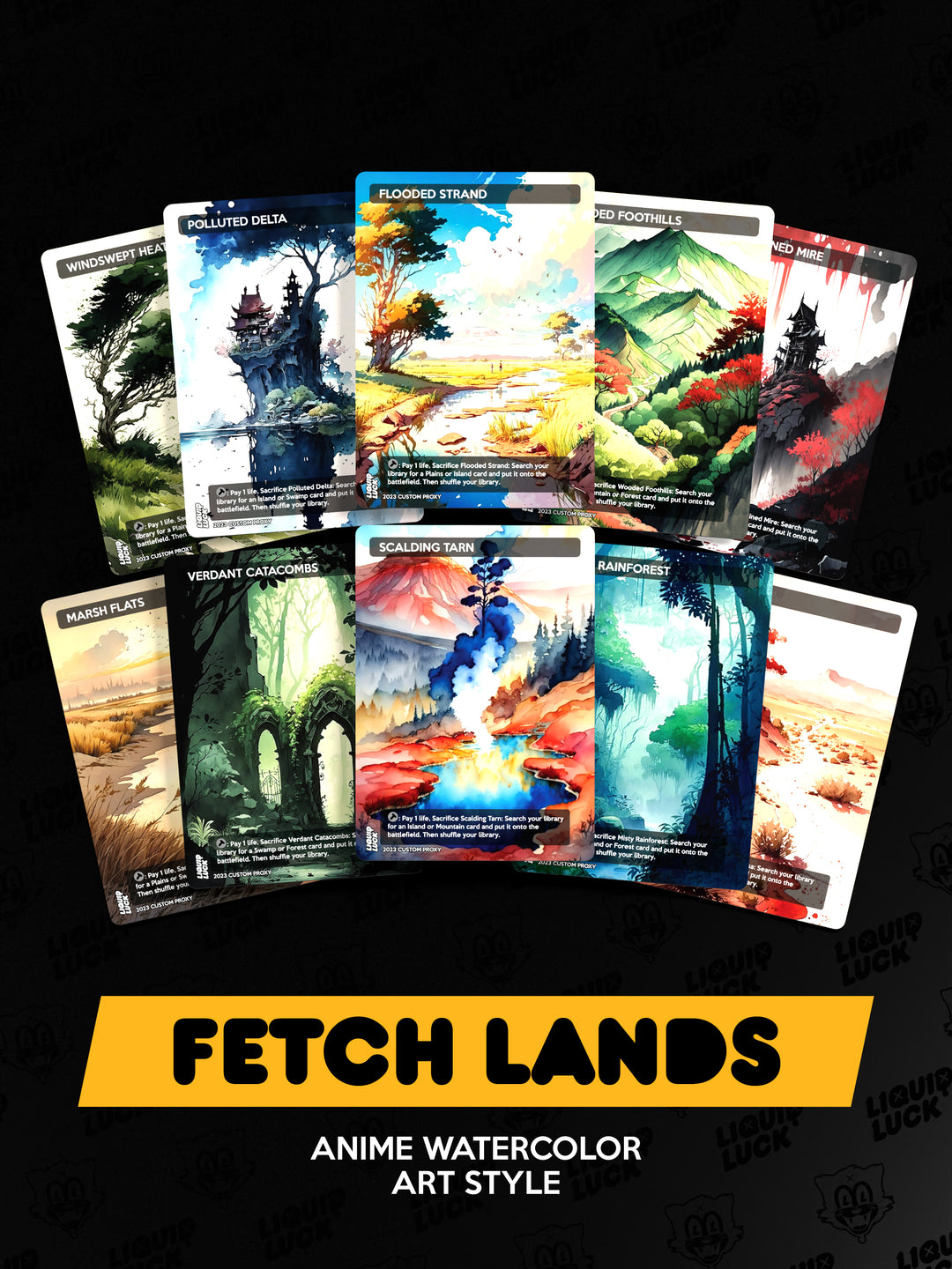 Fetch Lands Set [Anime Watercolor]
