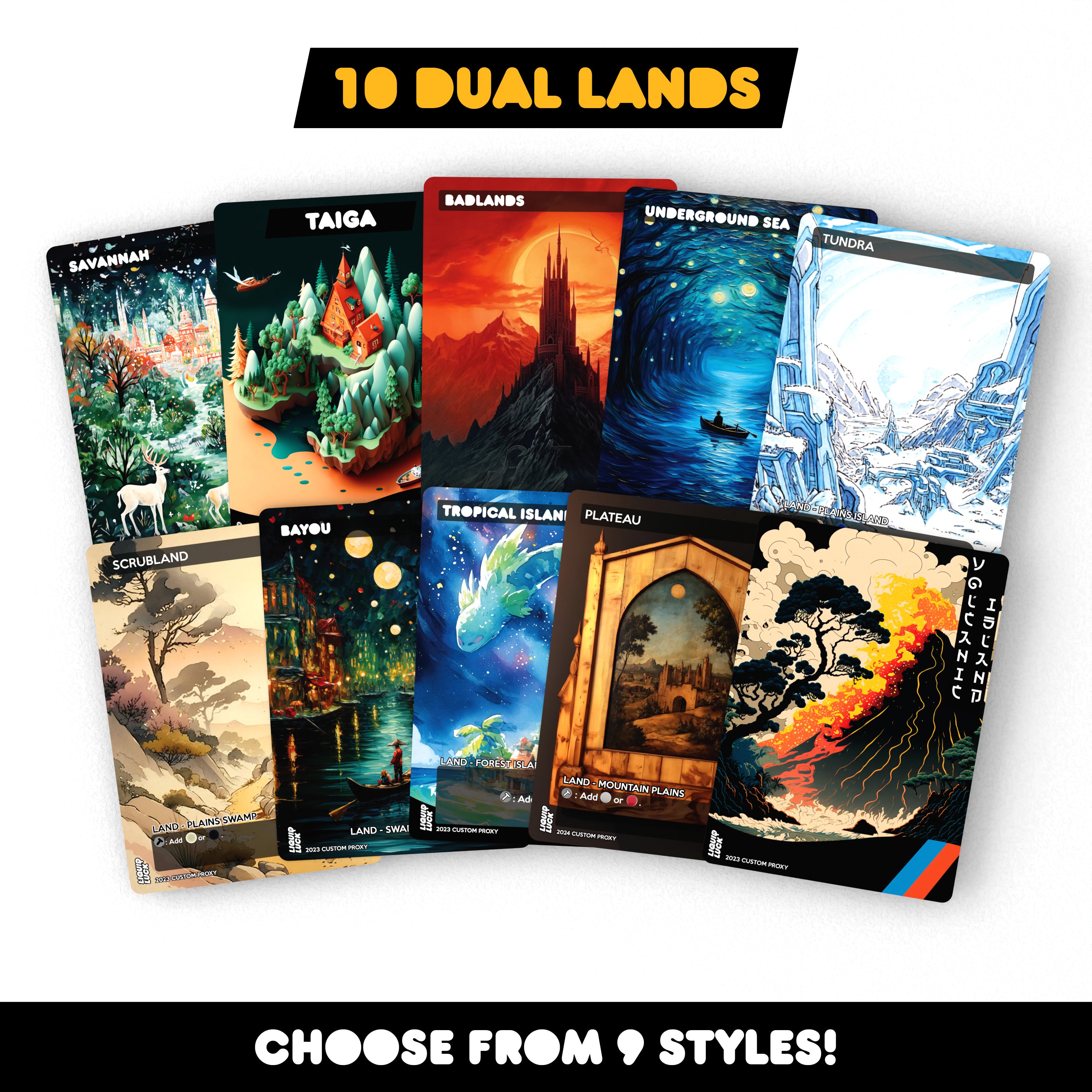 MTG Proxy Dual Land Set – 10 Card Ready-to-Play Collection