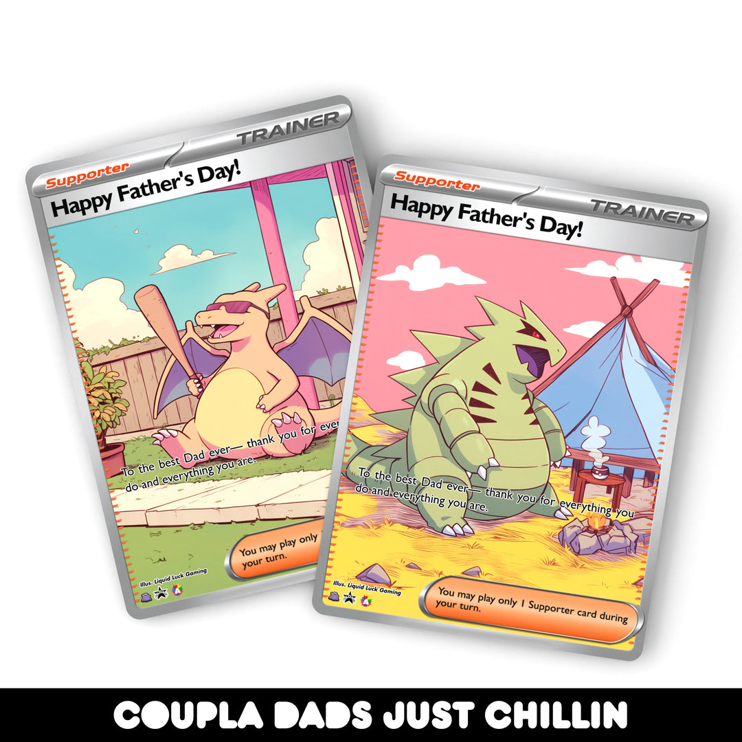 Father's Day Pokemon Cards (Holographic Fanart Cards)