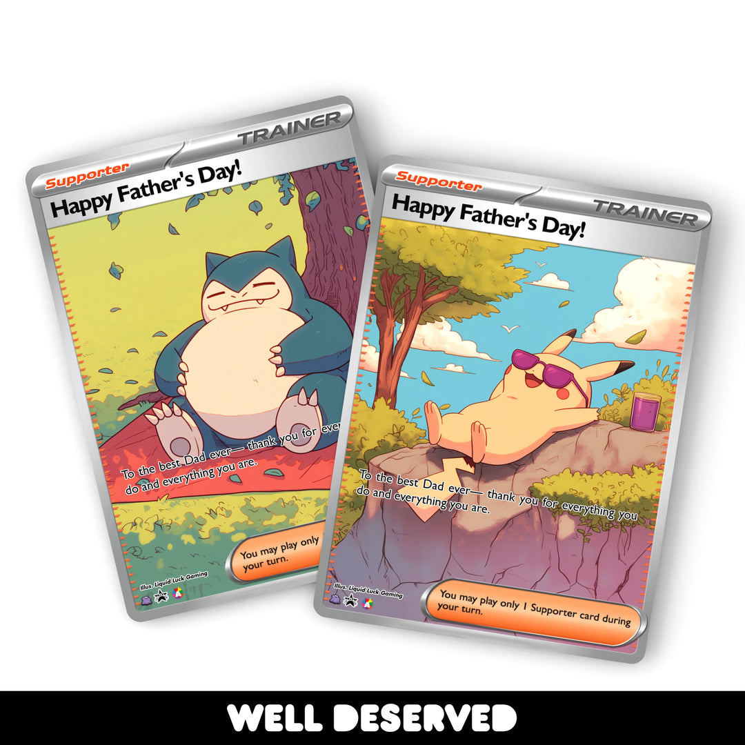 Father's Day Pokemon Cards (Holographic Fanart Cards)
