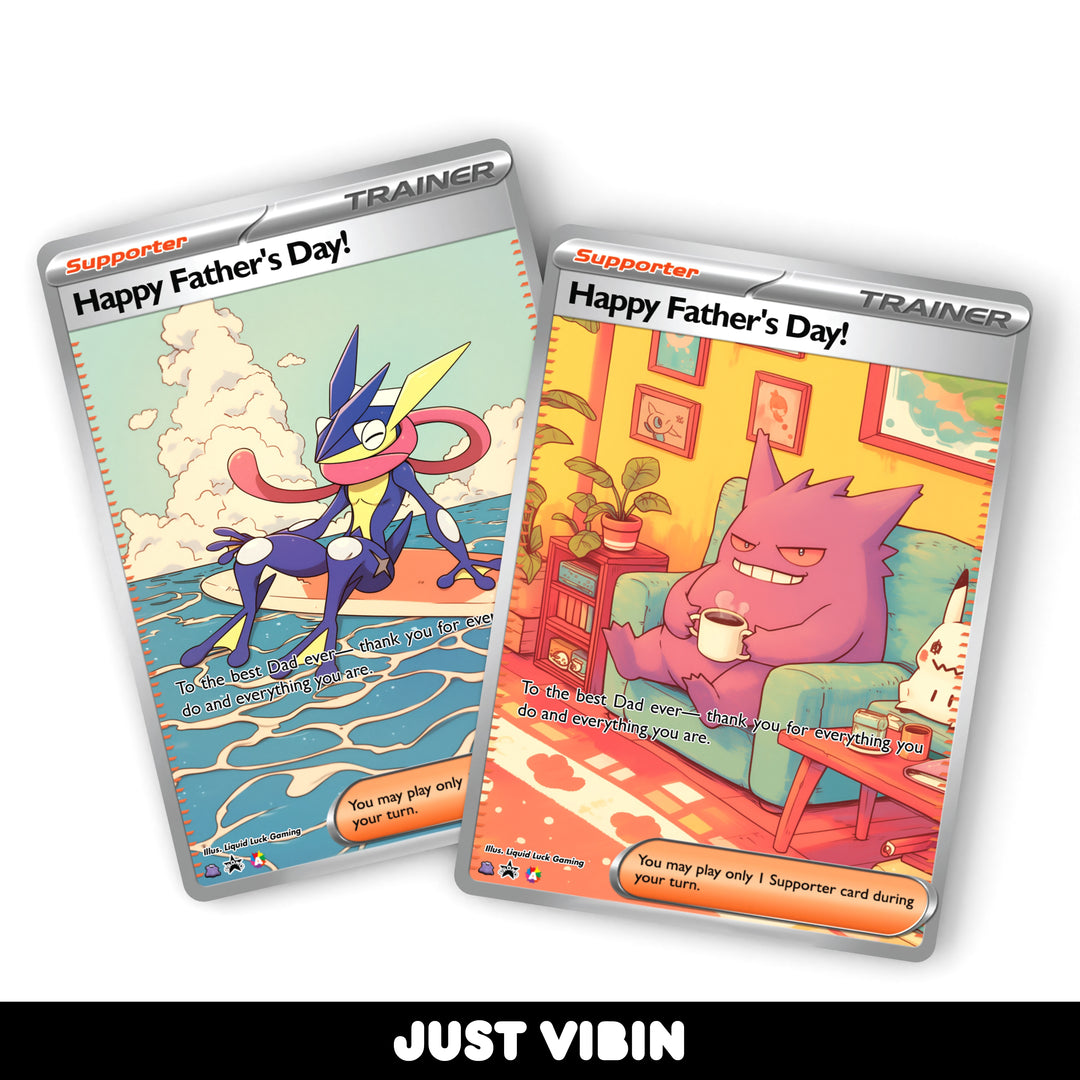 Father's Day Pokemon Cards (Holographic Fanart Cards)