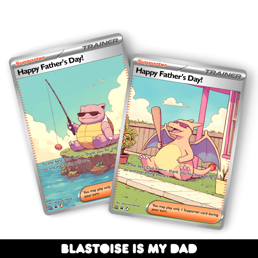Father's Day Pokemon Cards (Holographic Fanart Cards)
