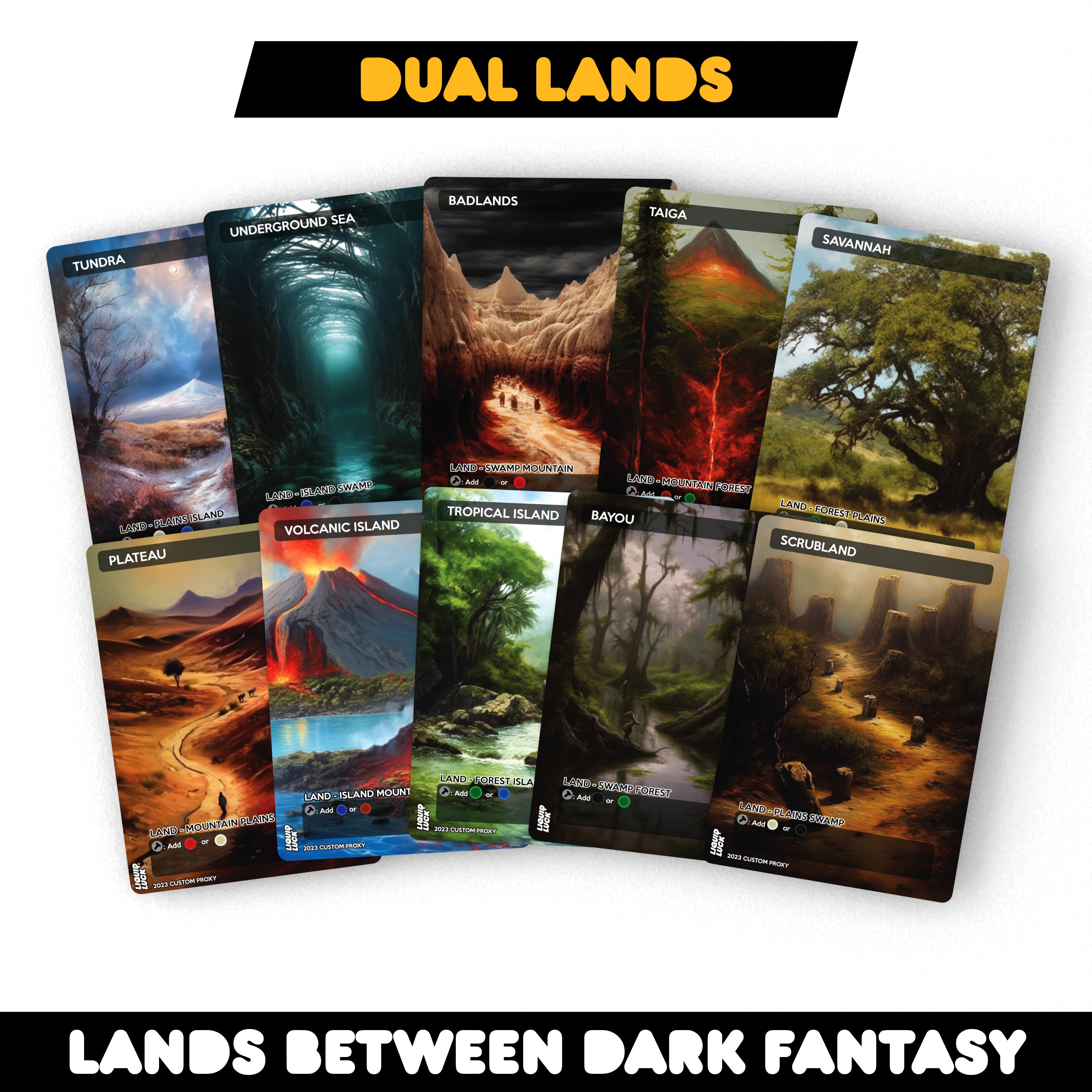 MTG Proxy Dual Land Set – 10 Card Ready-to-Play Collection