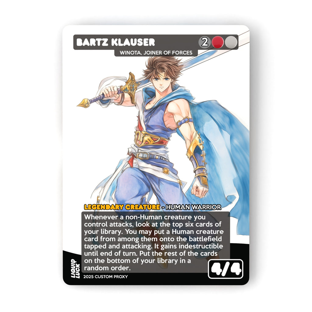 bartz mtg card Klauser (Winota, Joiner of Forces) Proxy – Liquid Luck Variants:Mind Flayarrrs Commander 2022 Freya Crescent (460)| Magic: