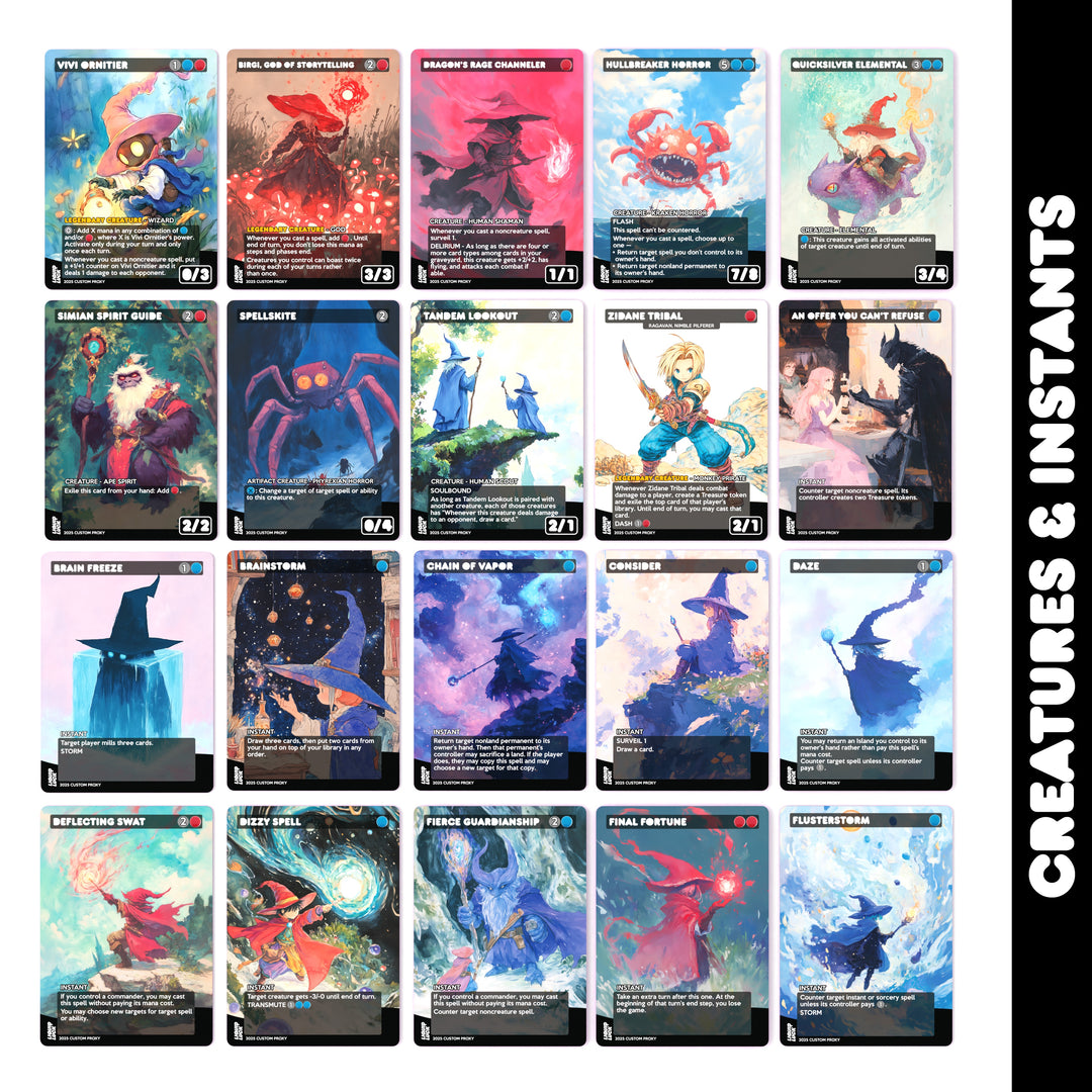 Vivi Ornitier MTG Final Fantasy EDH Commander Proxy Deck