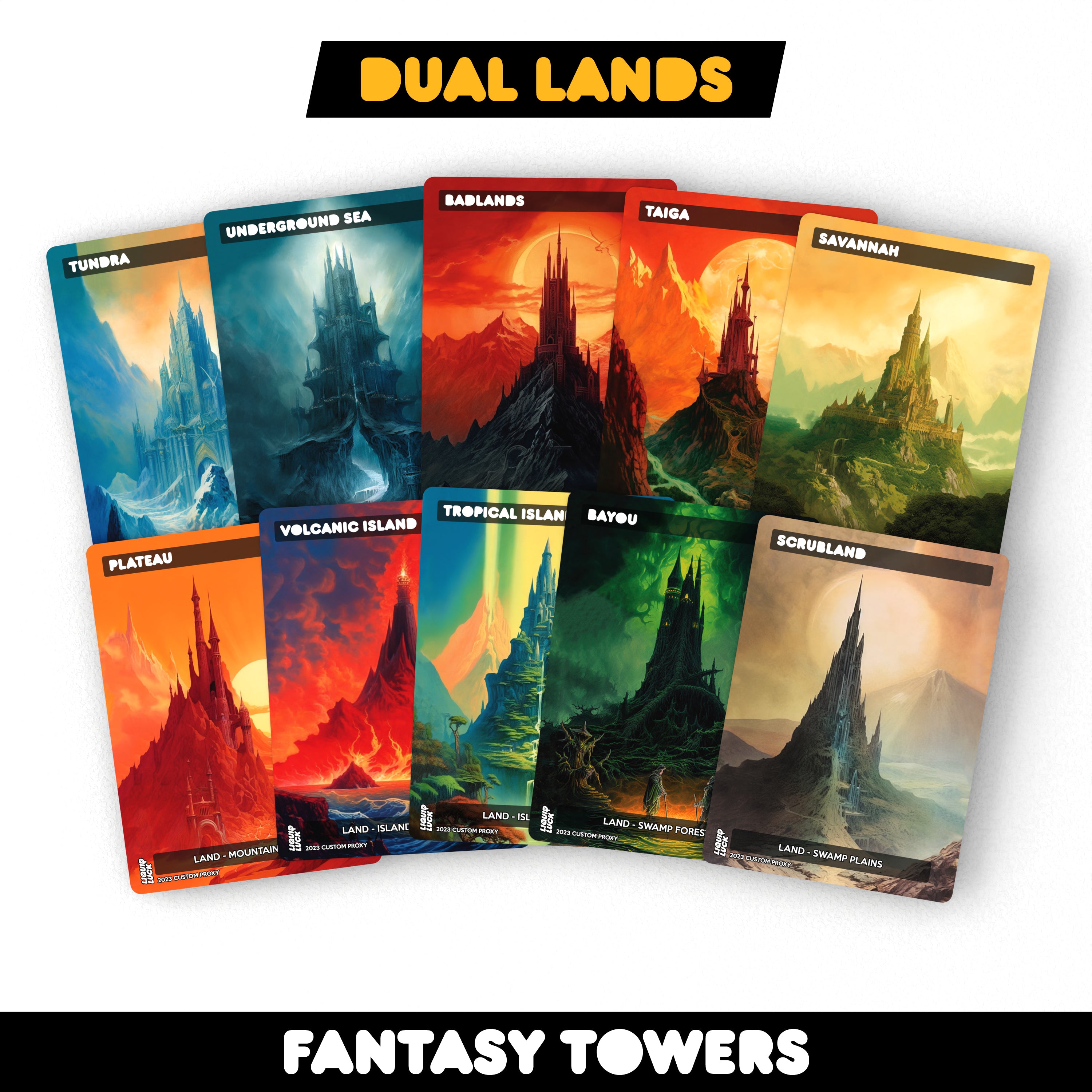 MTG Proxy Dual Land Set – 10 Card Ready-to-Play Collection