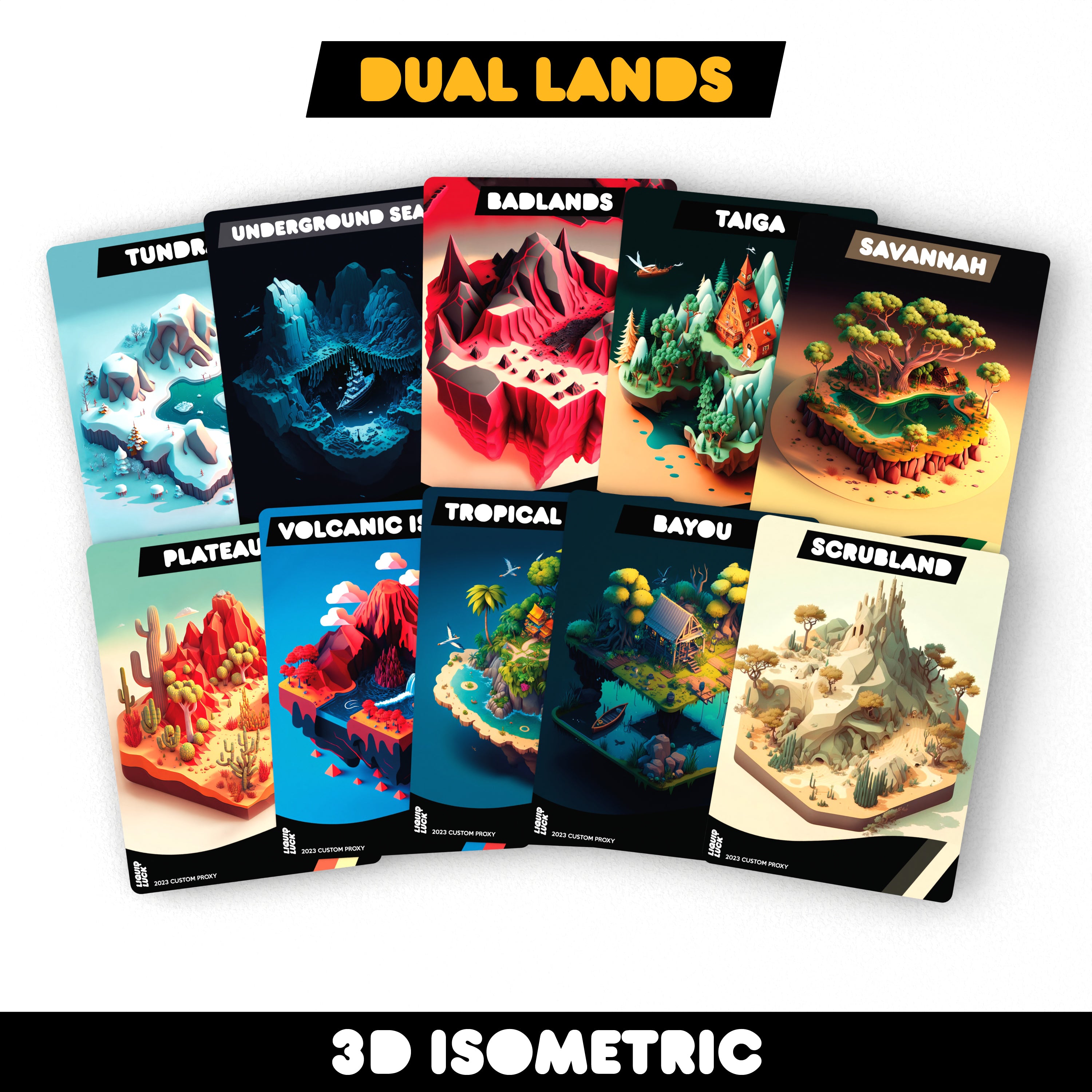 MTG Proxy Dual Land Set – 10 Card Ready-to-Play Collection