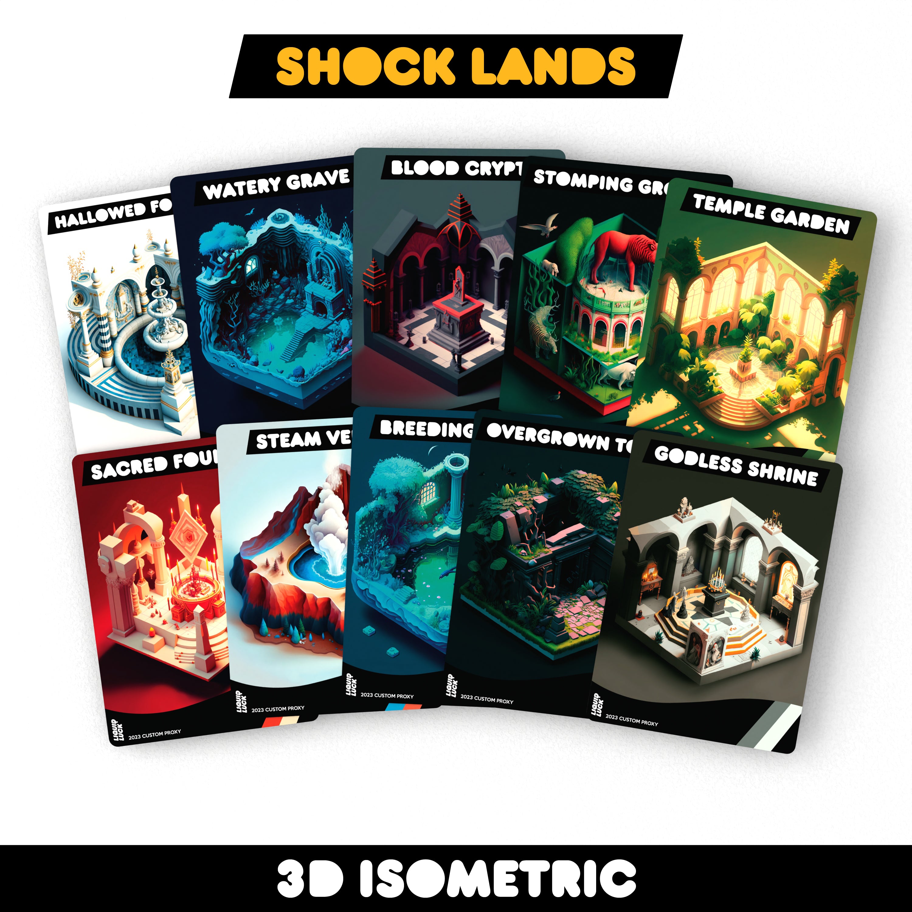 MTG Proxy Shock Land Set – 10 Card Ready-to-Play Collection