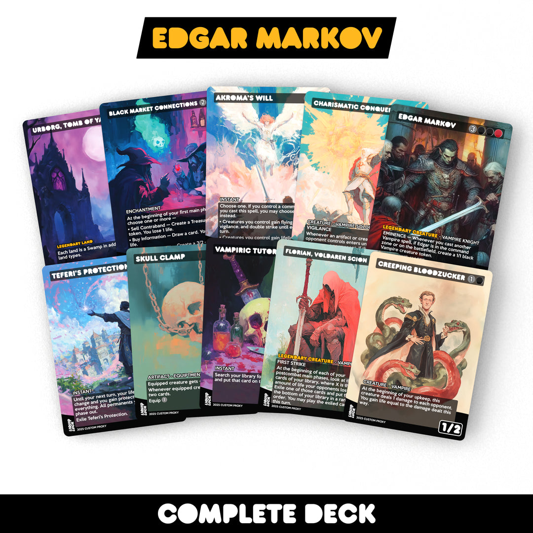 Edgar Markov | Vampire Tribal MTG EDH Commander Proxy Deck