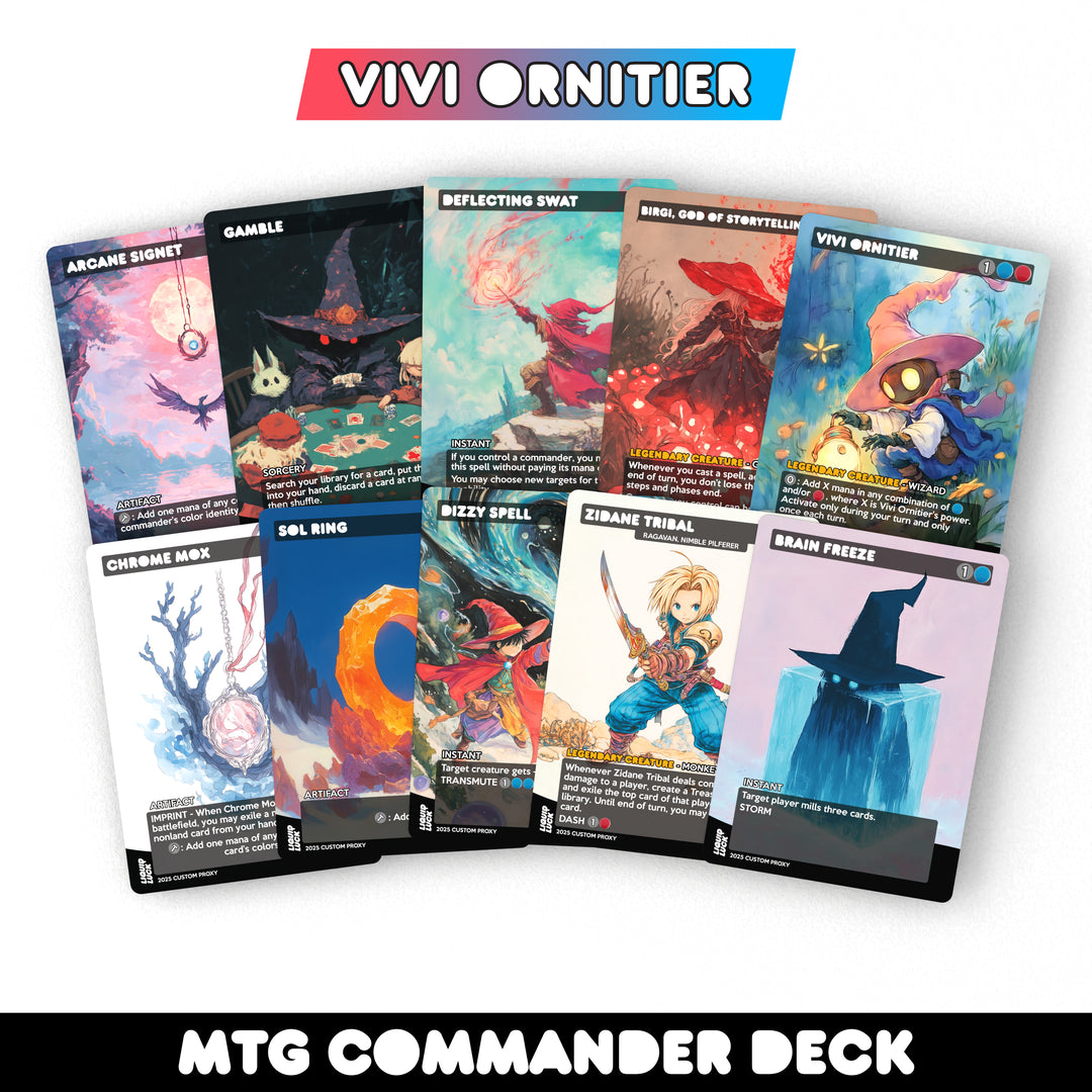Vivi Ornitier MTG Final Fantasy EDH Commander Proxy Deck