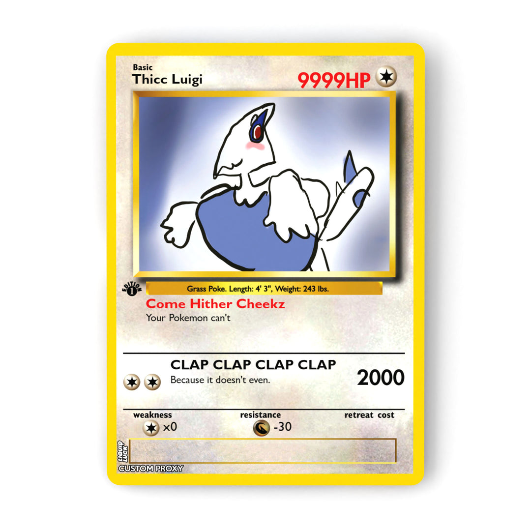 Thicc Pokemon Fan-Art Cards - Funny Collectible Parody Set