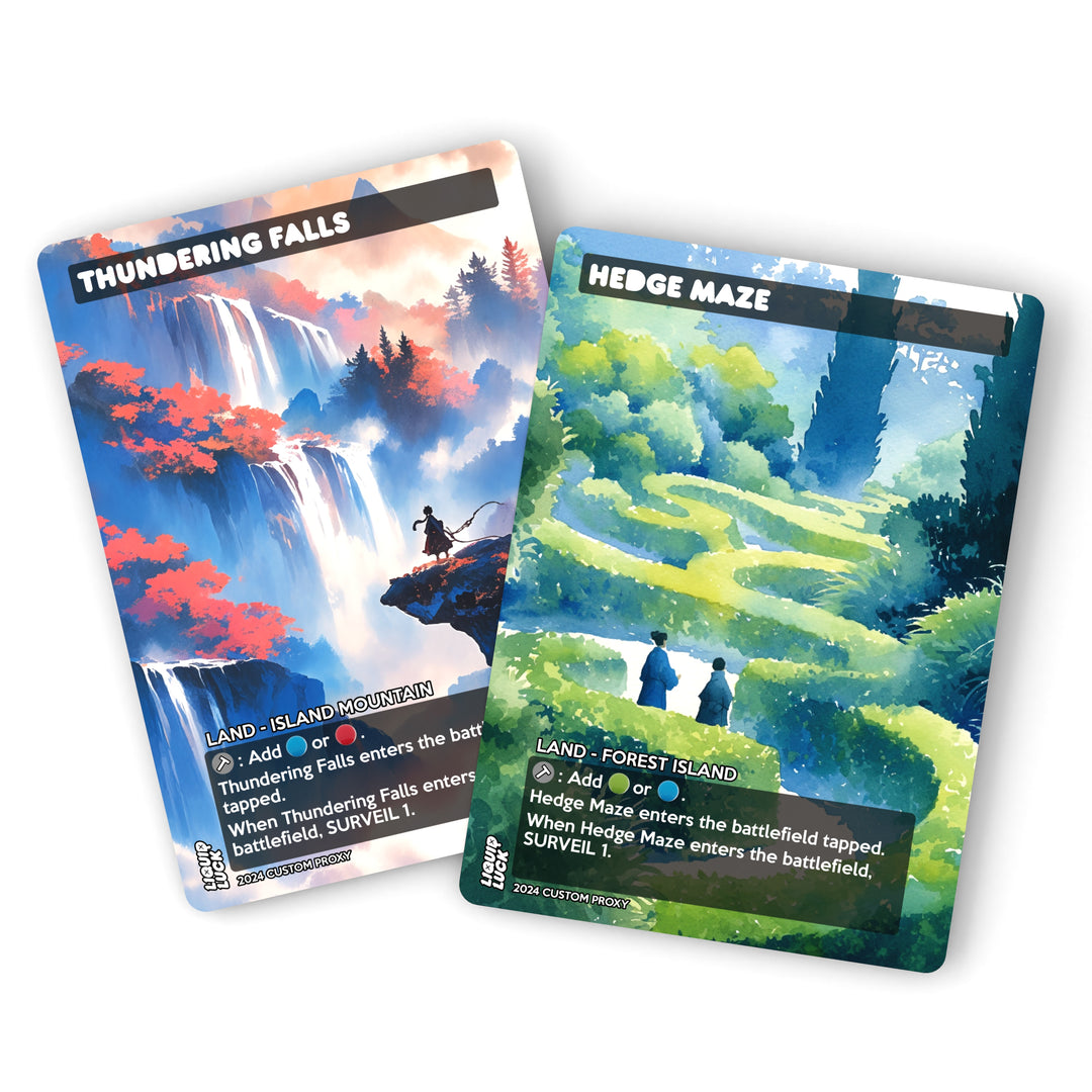 All 10 Anime Watercolor Surveil Lands Bundle
