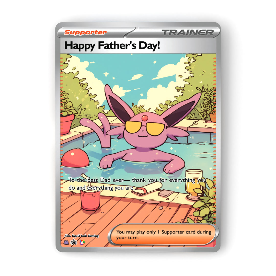 Father's Day Pokemon Cards (Holographic Fanart Cards)
