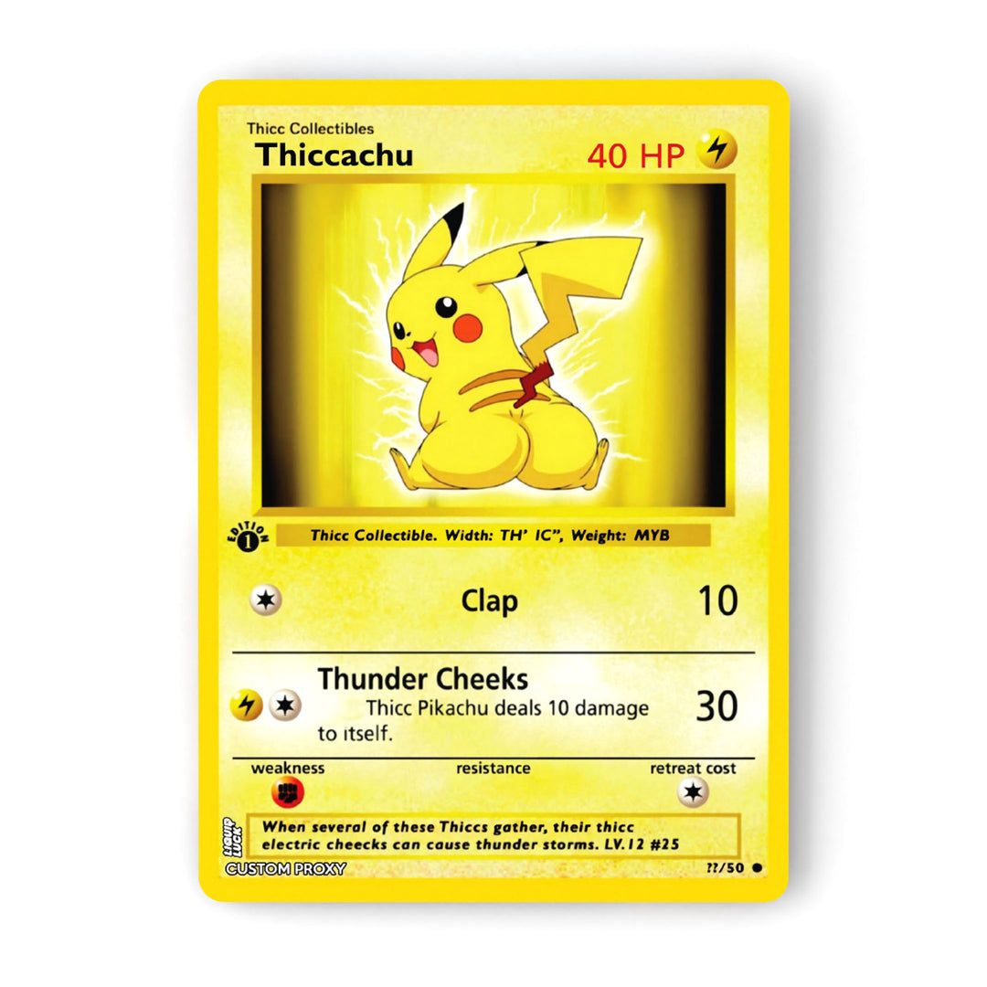 Thicc Pokemon Fan-Art Cards - Funny Collectible Parody Set