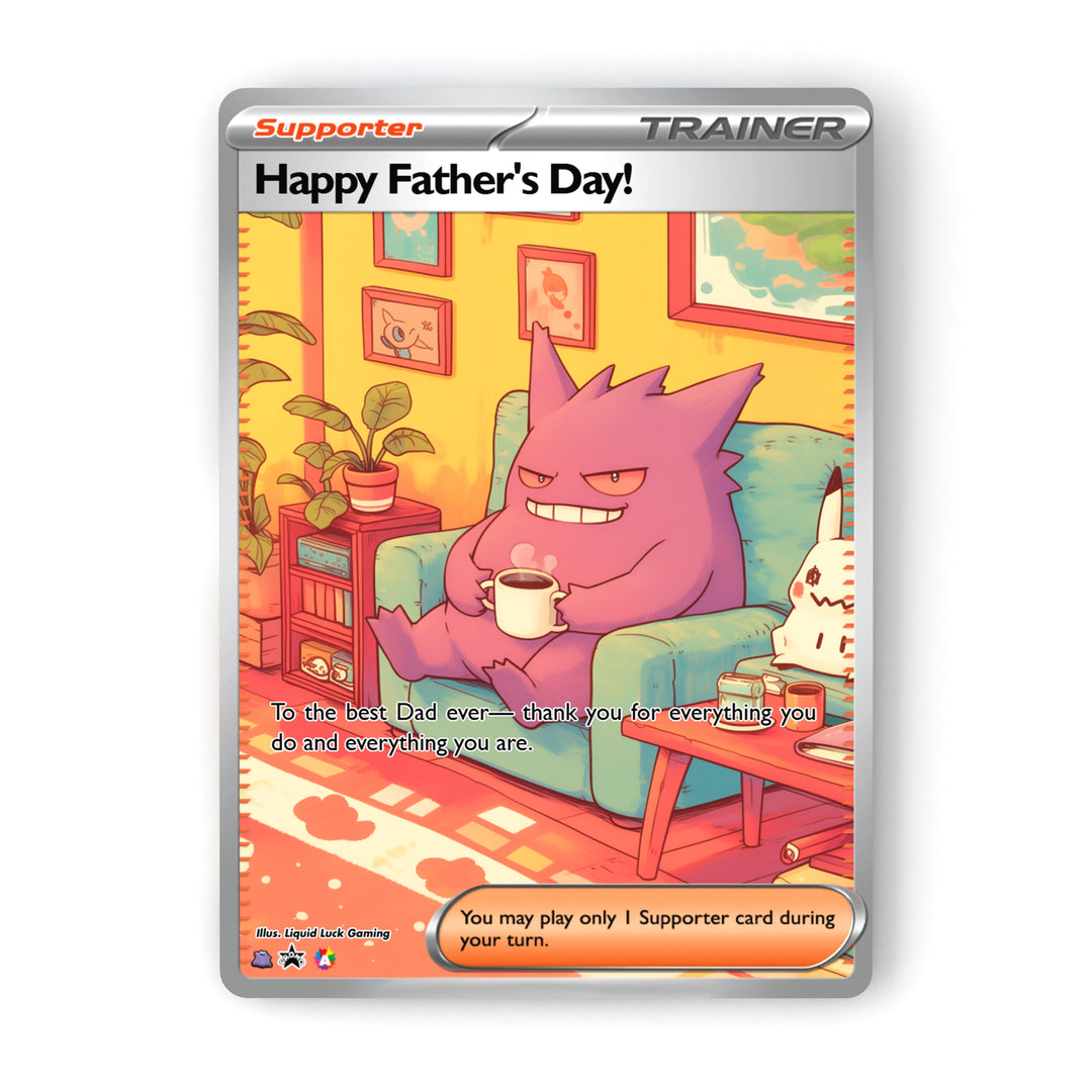 Father's Day Pokemon Cards (Holographic Fanart Cards)