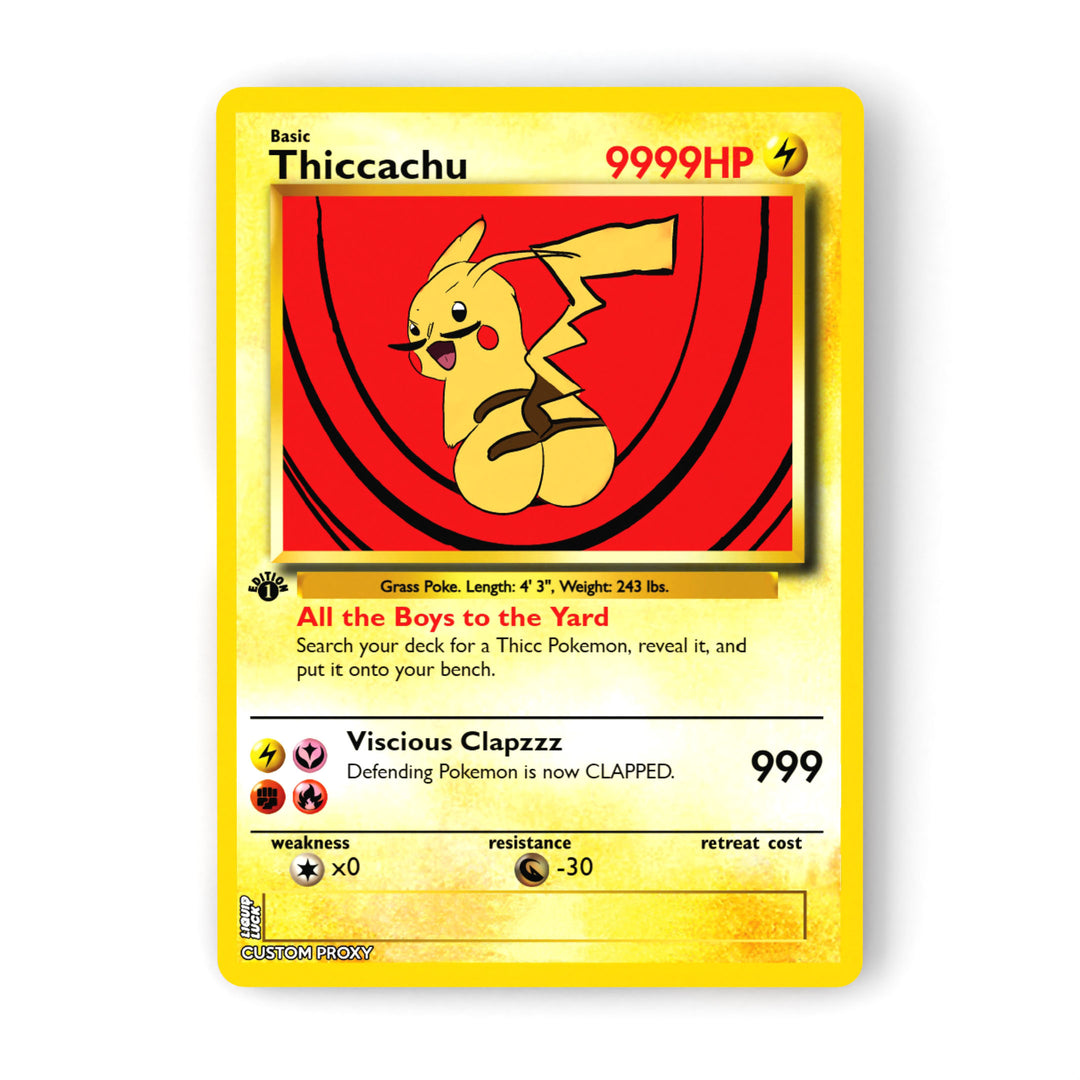 Thicc Pokemon Fan-Art Cards - Funny Collectible Parody Set Liquid Luck Thicc Pokemon Fan-Art Cards - Funny Collectible Parody Set Liquid Luck