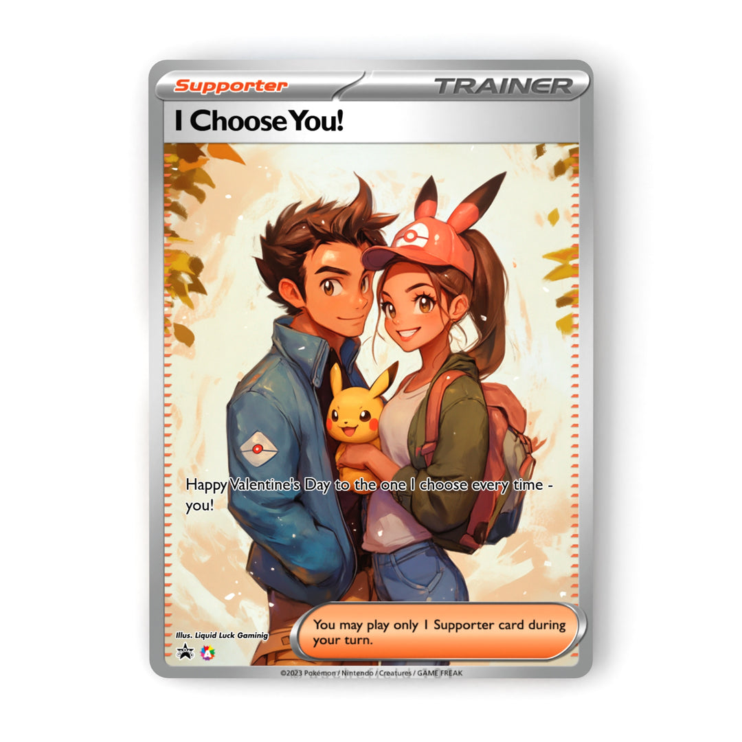 Custom Pokemon Valentines Card | Custom Fan-Art Pokemon Cards | Cute a Liquid Luck Custom Pokemon Valentines Card | Custom Fan-Art Pokemon Cards | Cute a Liquid Luck