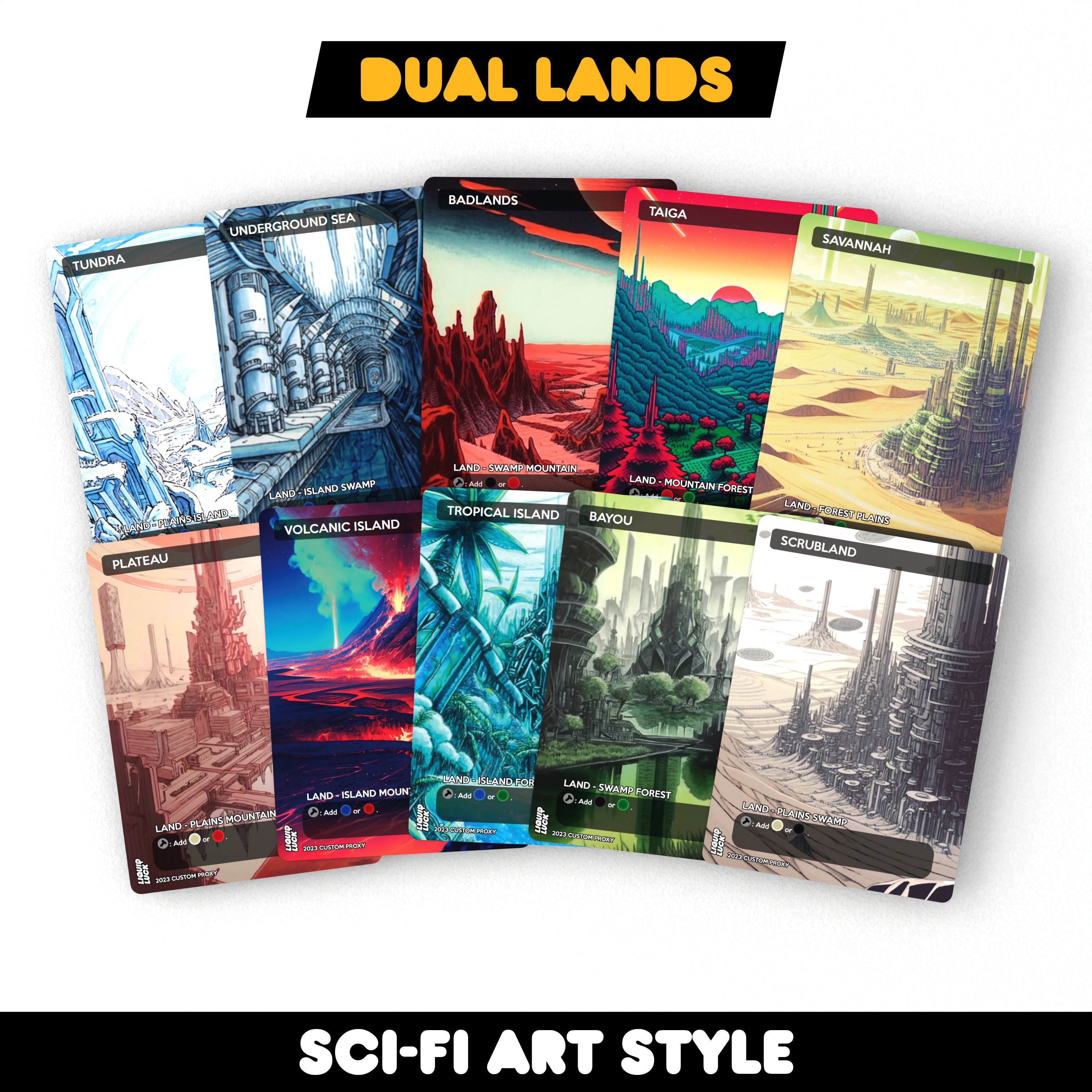 MTG Proxy Dual Land Set – 10 Card Ready-to-Play Collection