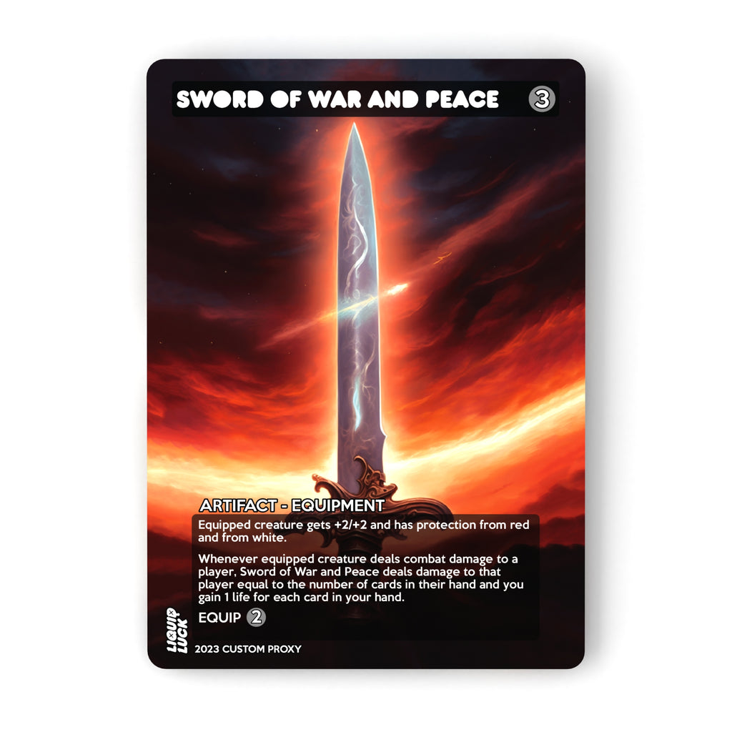 Sword of War and Peace アーティストプルーフ Sword Of War And Peace – Liquid Luck
