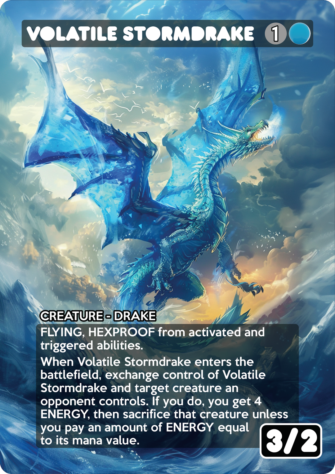 Volatile Stormdrake MTG Proxy