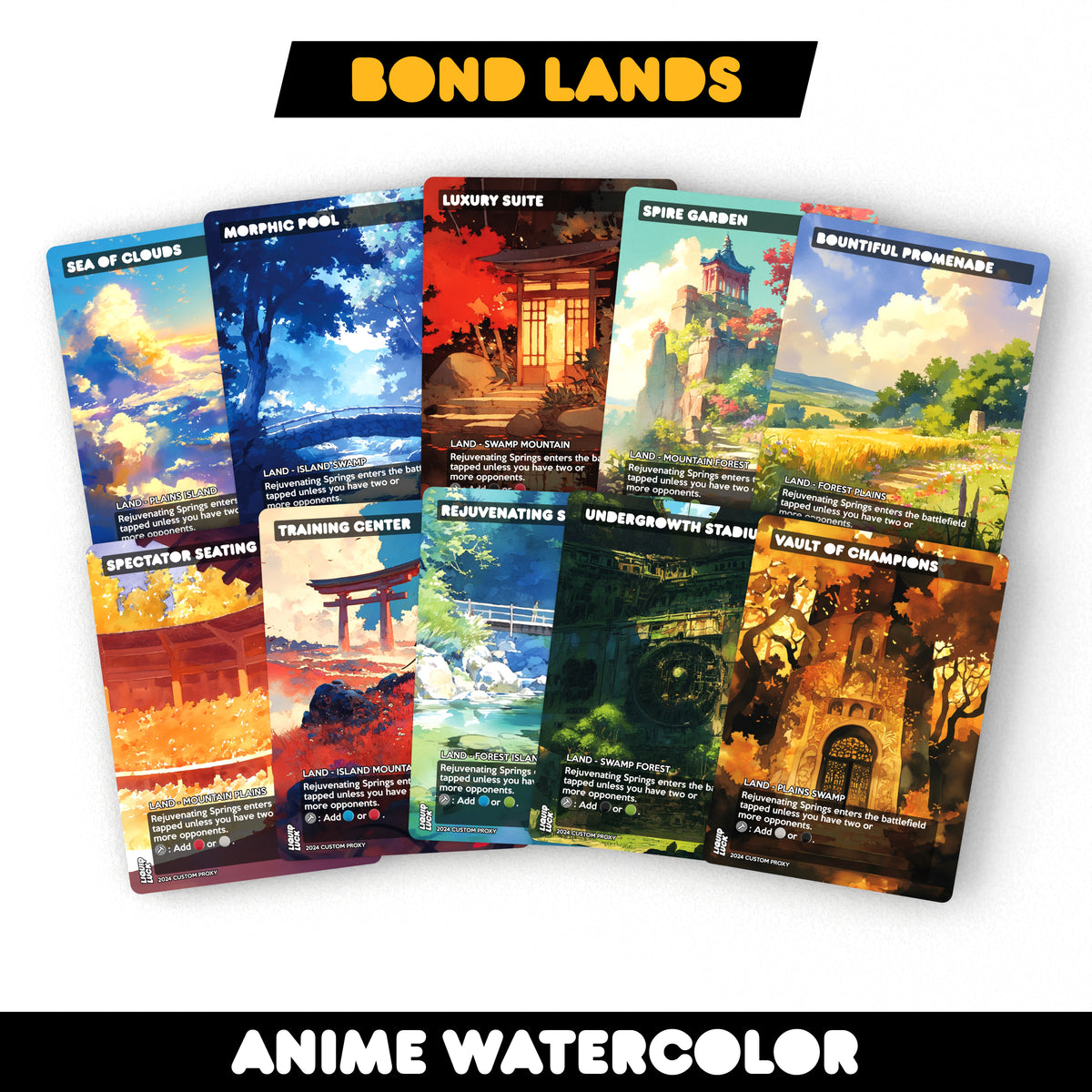 MTG Proxy Bond Land Set – 10 Card Ready-to-Play Collection – Premium C ...