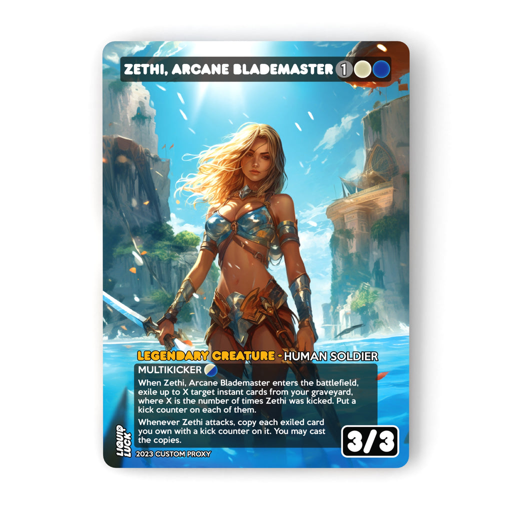 Zethi, Arcane Blademaster MTG Proxy – Liquid Luck